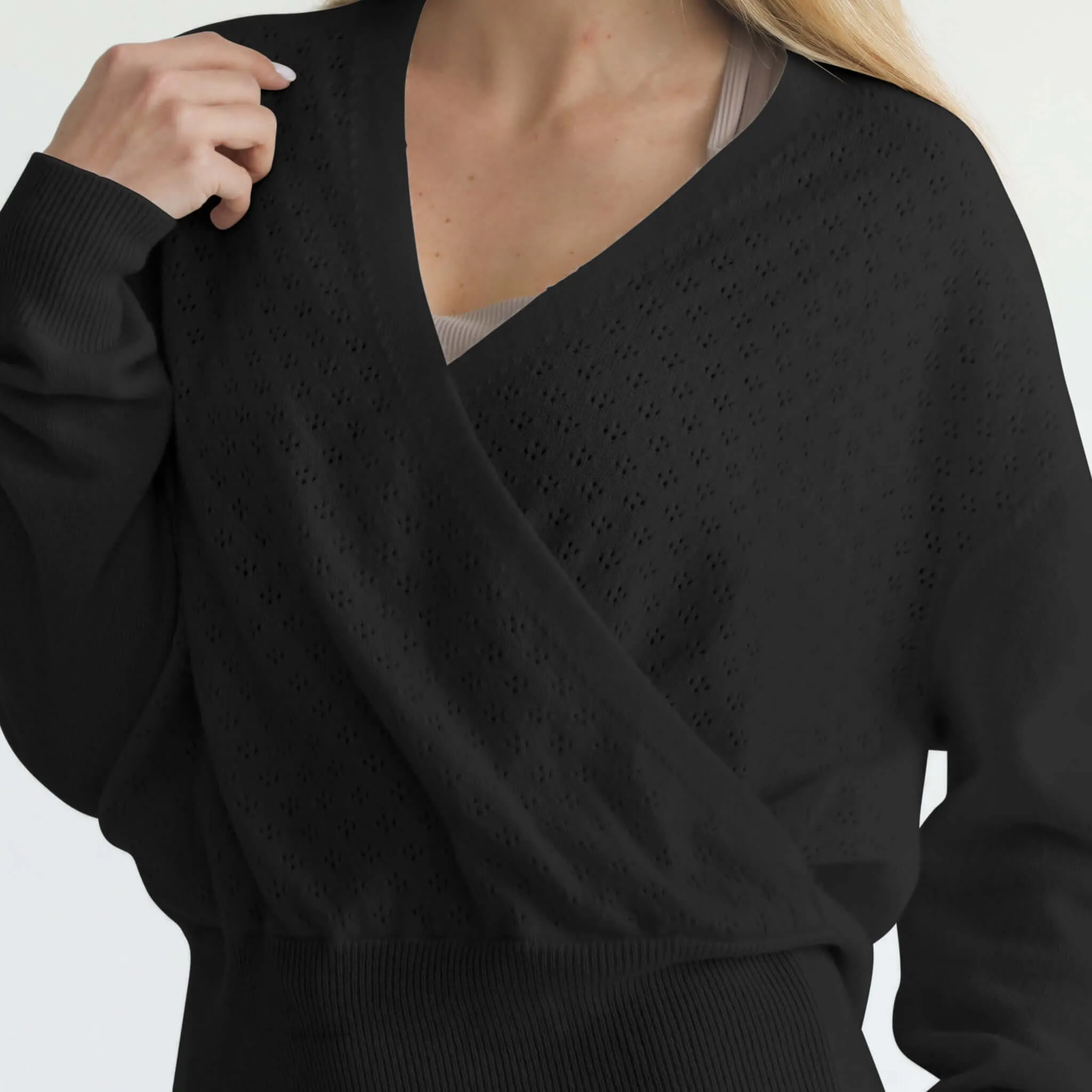 100% Cashmere Wrap Sweater