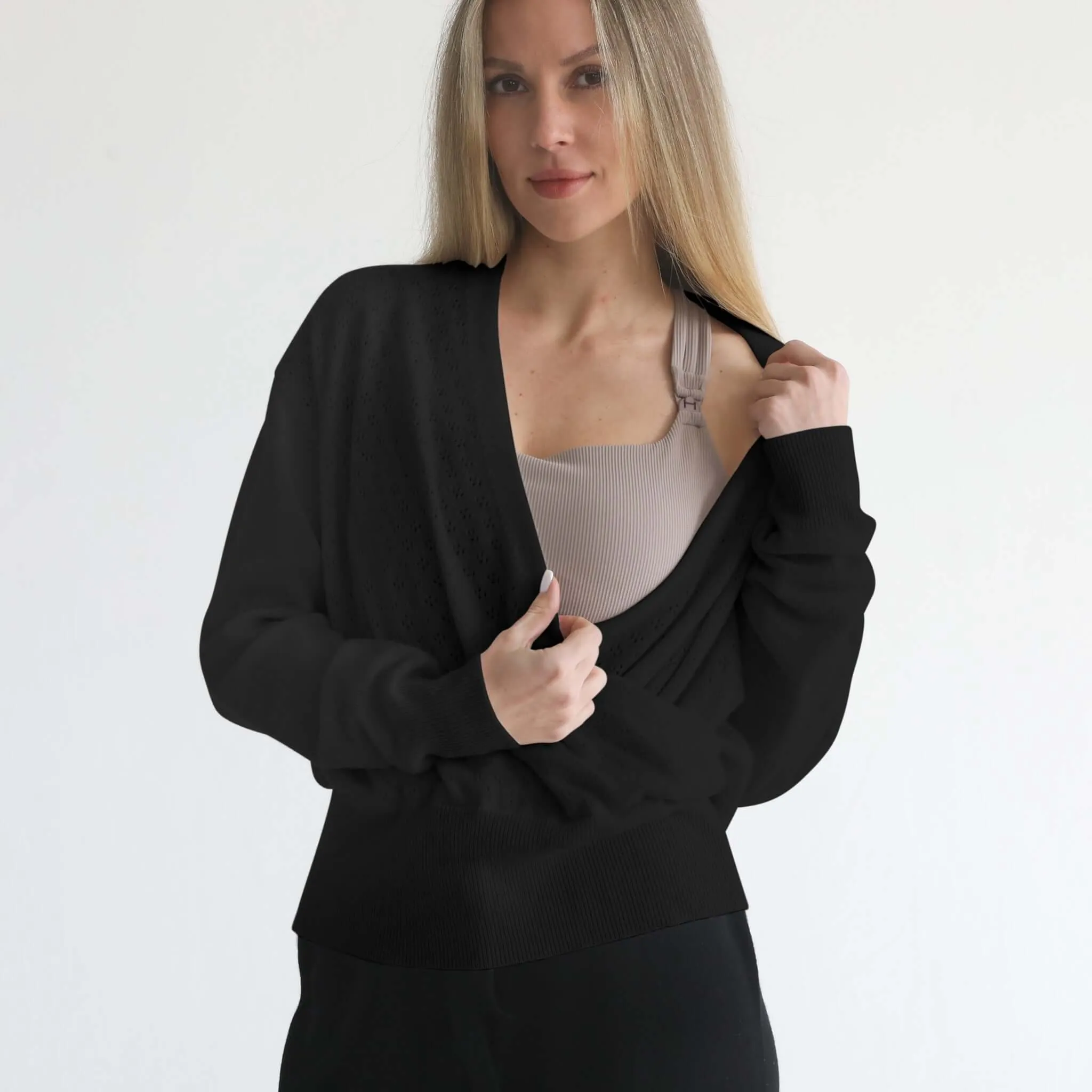100% Cashmere Wrap Sweater