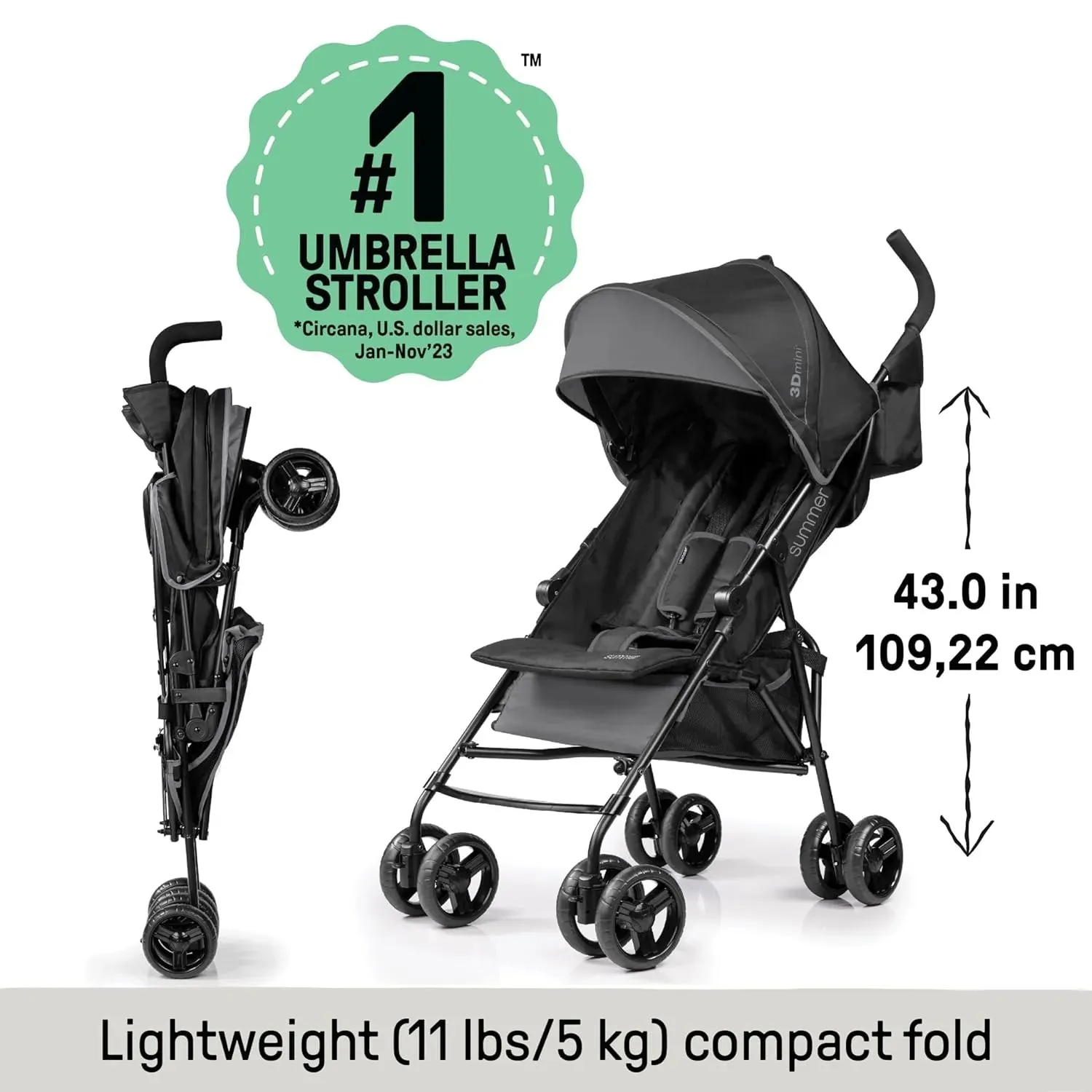 3Dmini Convenience Stroller - Blue