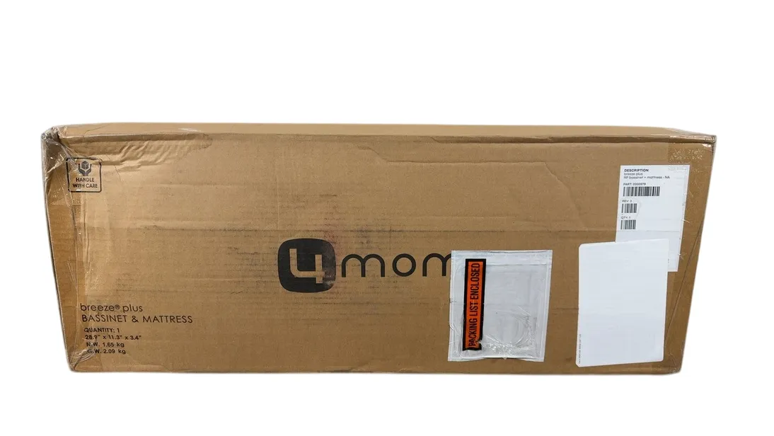 4moms Breeze Bassinet Attachment and Mattress, Plus
