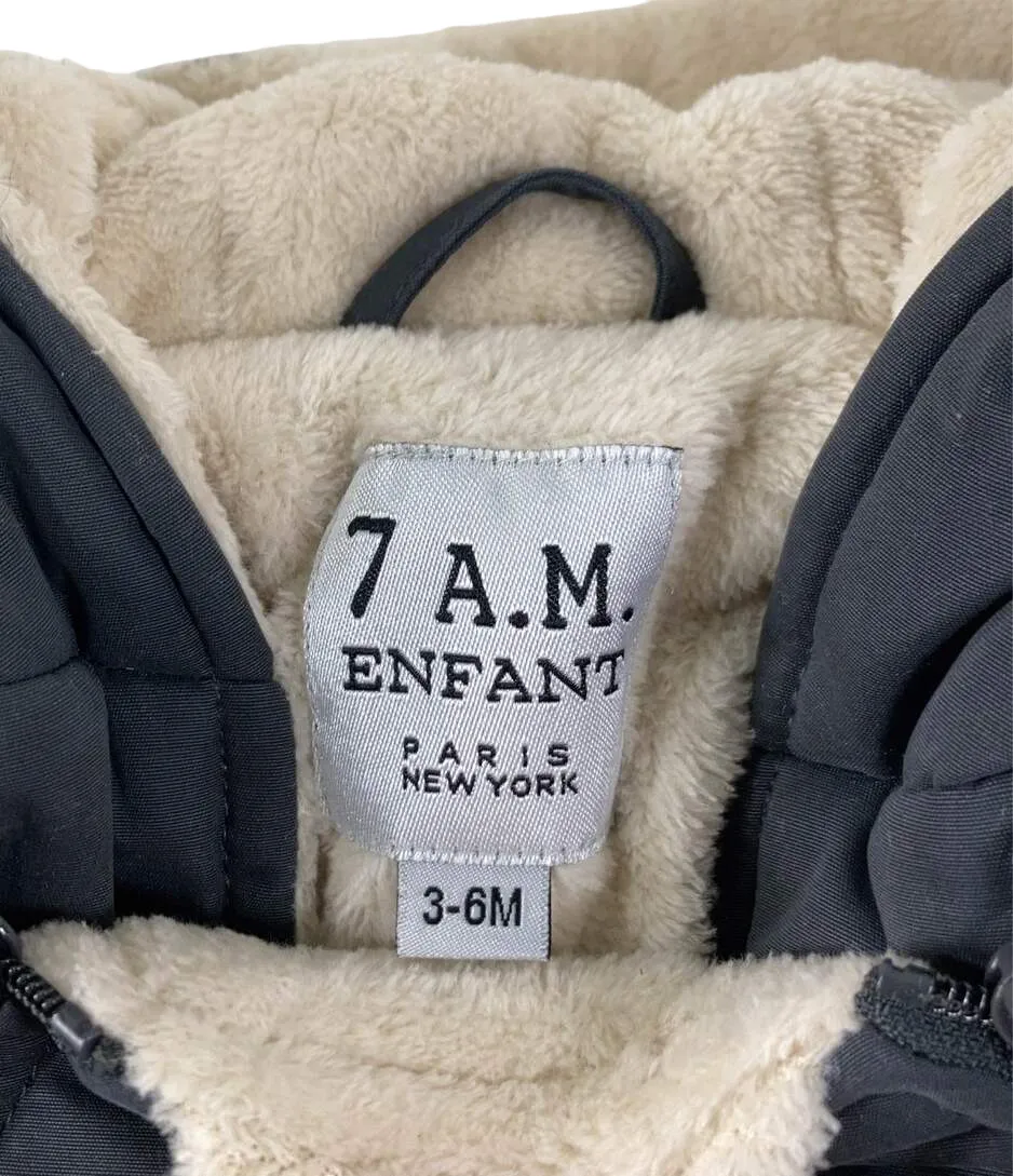 7 A.M. Enfant Benji Snowsuit Bebe, 3-6 Months, Smokey