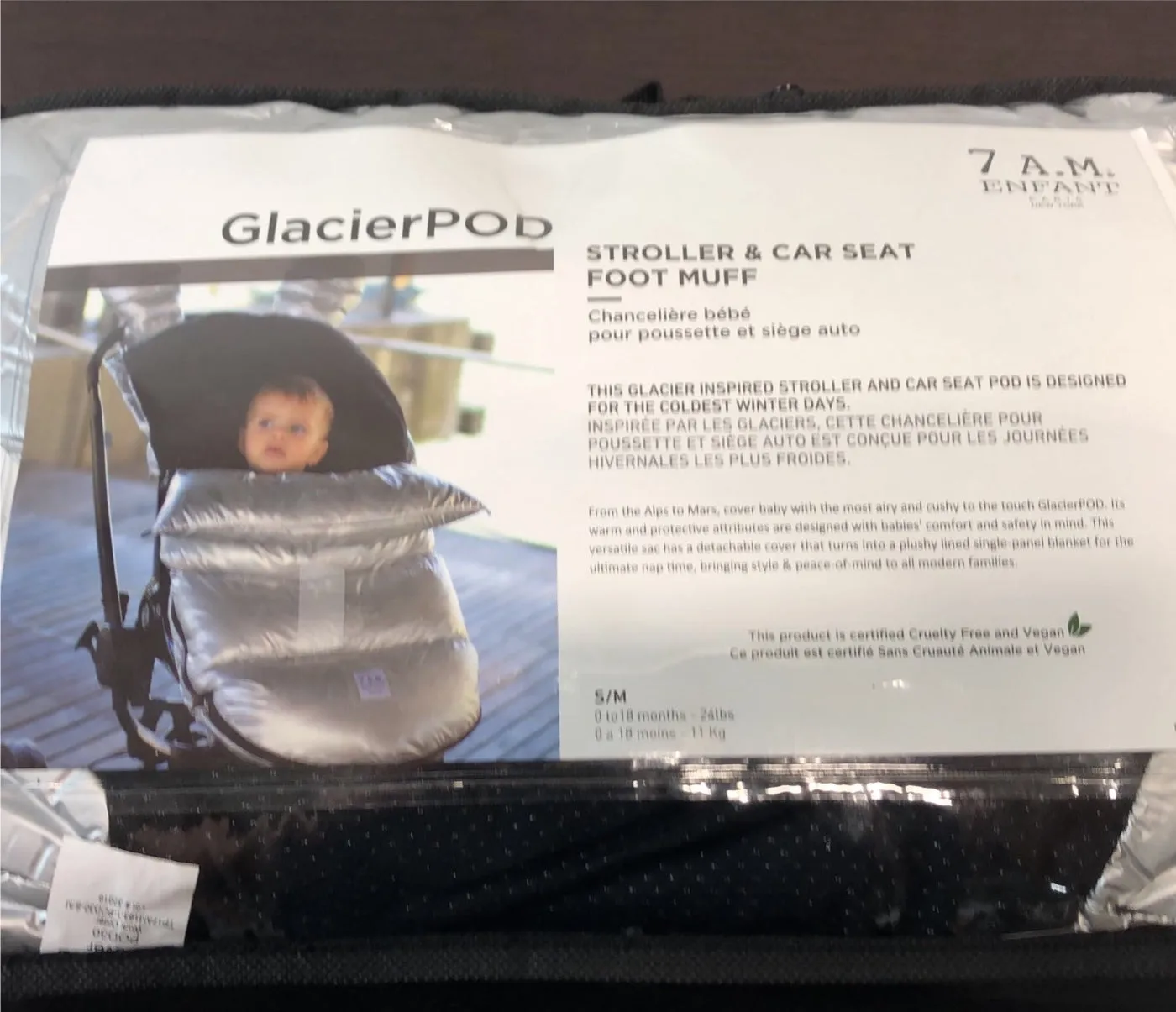 7 A.M. Enfant GlacierPOD Stroller and Car Seat Footmuff