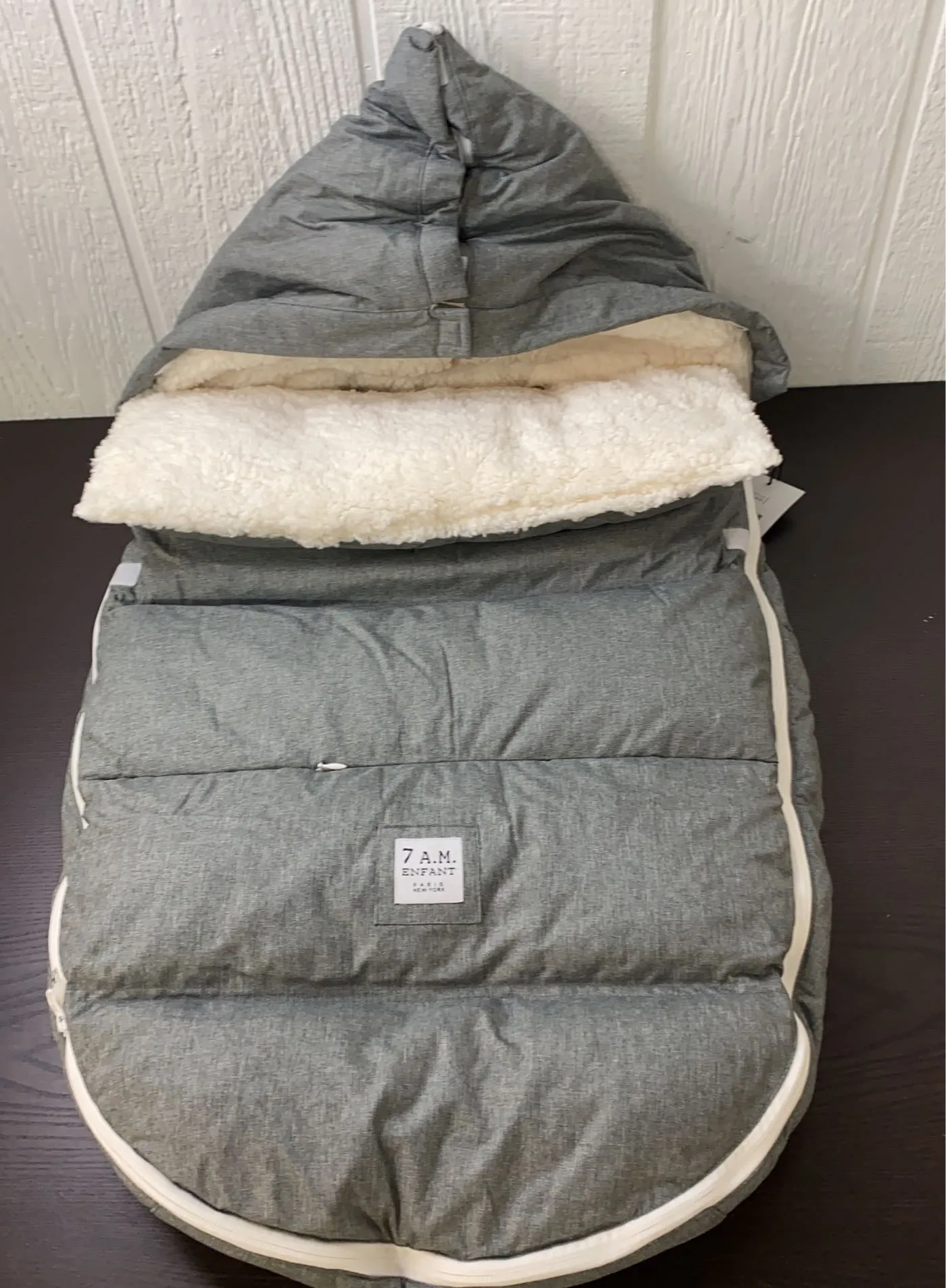 7 A.M. Enfant LambPOD Stroller and Car Seat Footmuff, Heather grey, Small/Medium