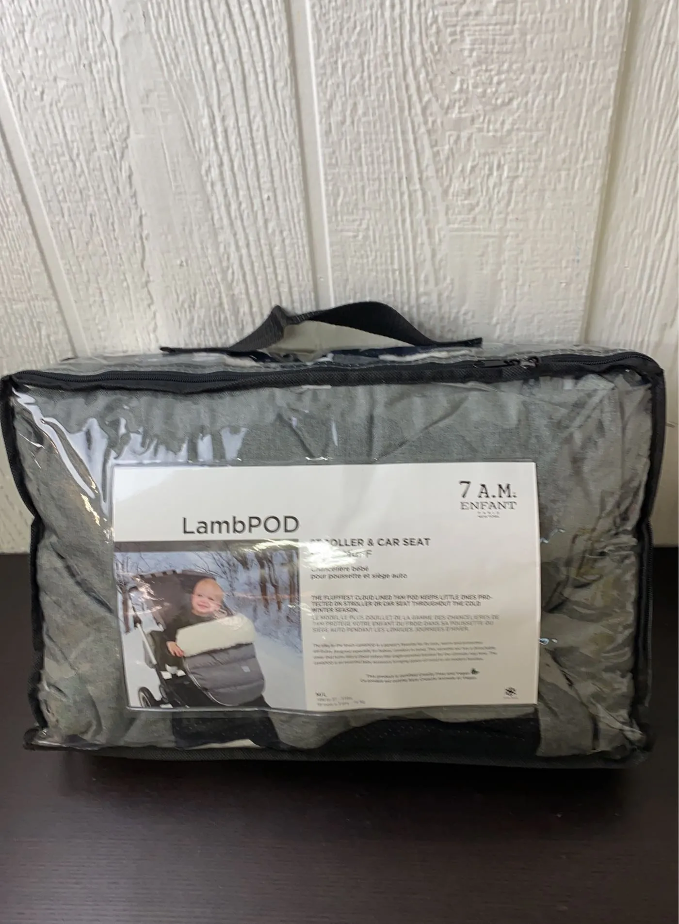 7 A.M. Enfant LambPOD Stroller and Car Seat Footmuff, Heather grey, Small/Medium