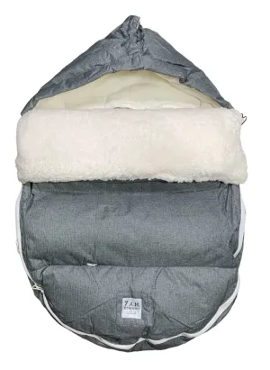 7 A.M. Enfant LambPOD Stroller and Car Seat Footmuff. Medium/Large, Heather Grey