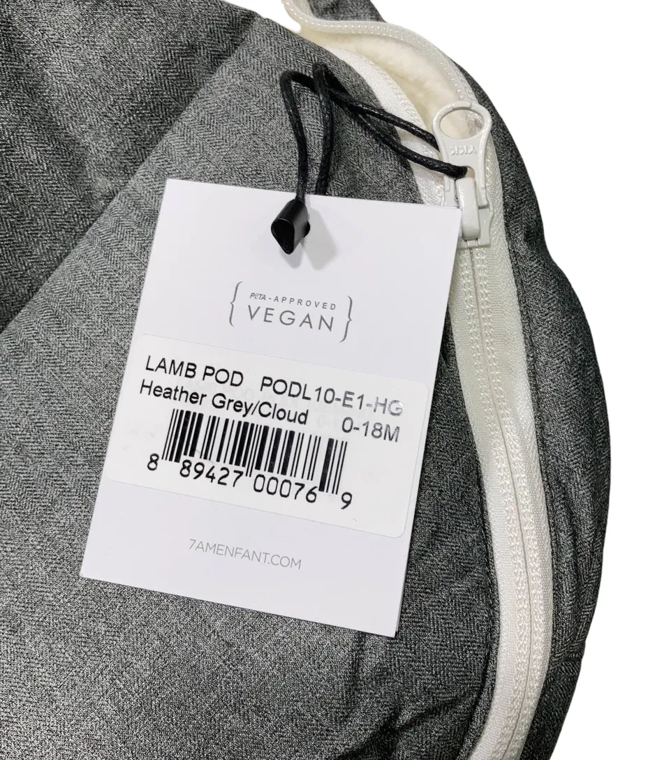 7 A.M. Enfant LambPOD Stroller and Car Seat Footmuff. Medium/Large, Heather Grey