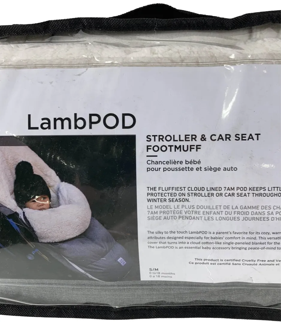 7 A.M. Enfant LambPOD Stroller and Car Seat Footmuff, Small/Medium, Heather Grey