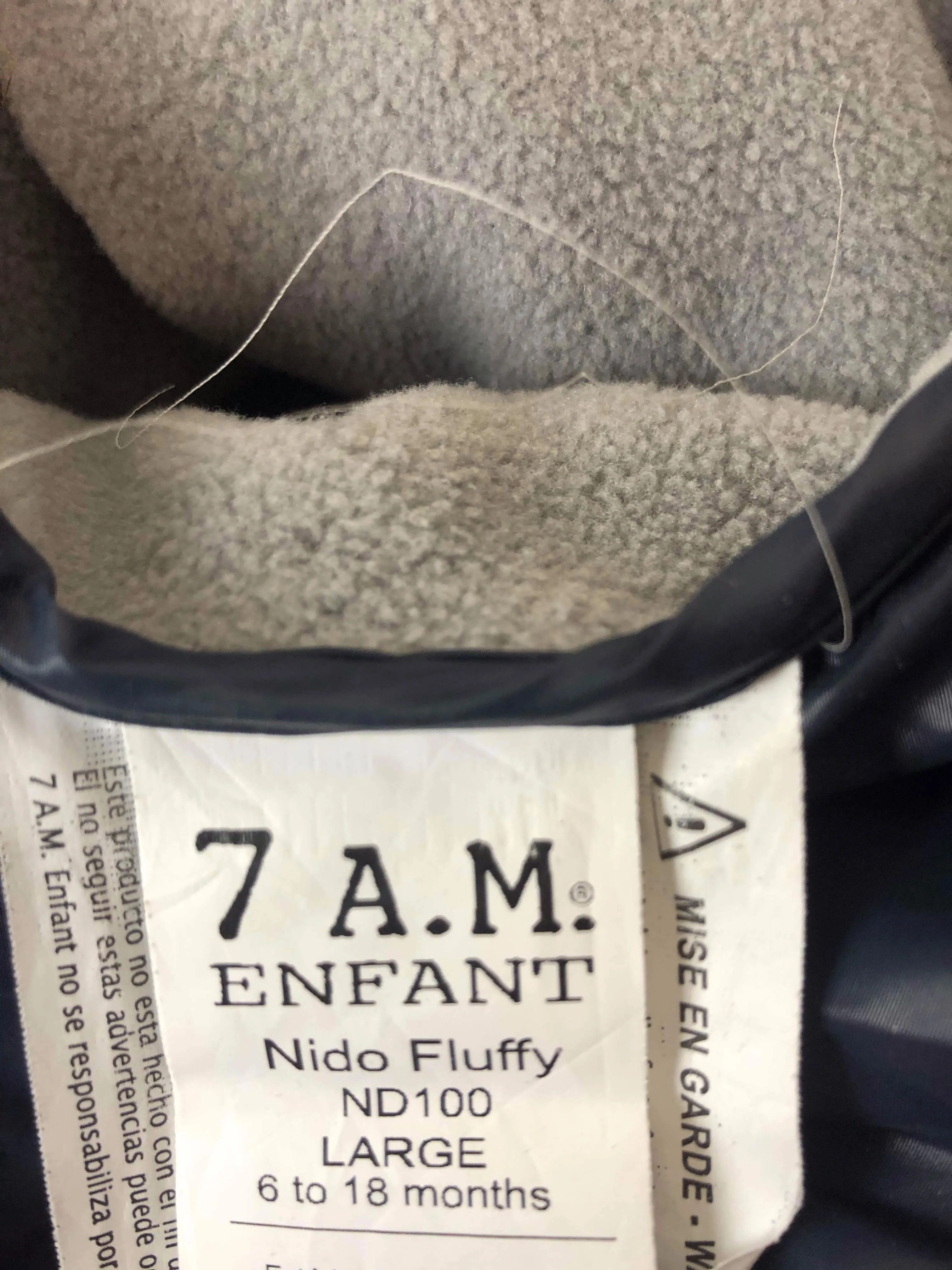 7 A.M. Enfant Nido, Black, Large (6-18 months)