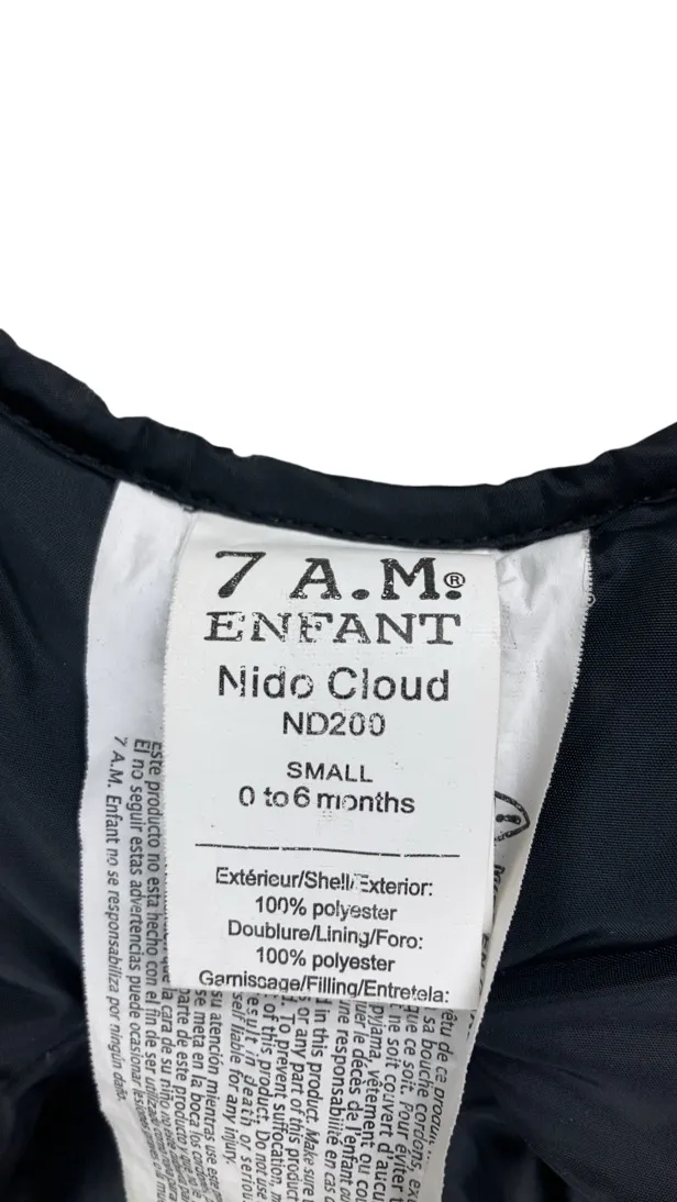 7 A.M. Enfant Nido Cloud, Black, Small (0-6 months)