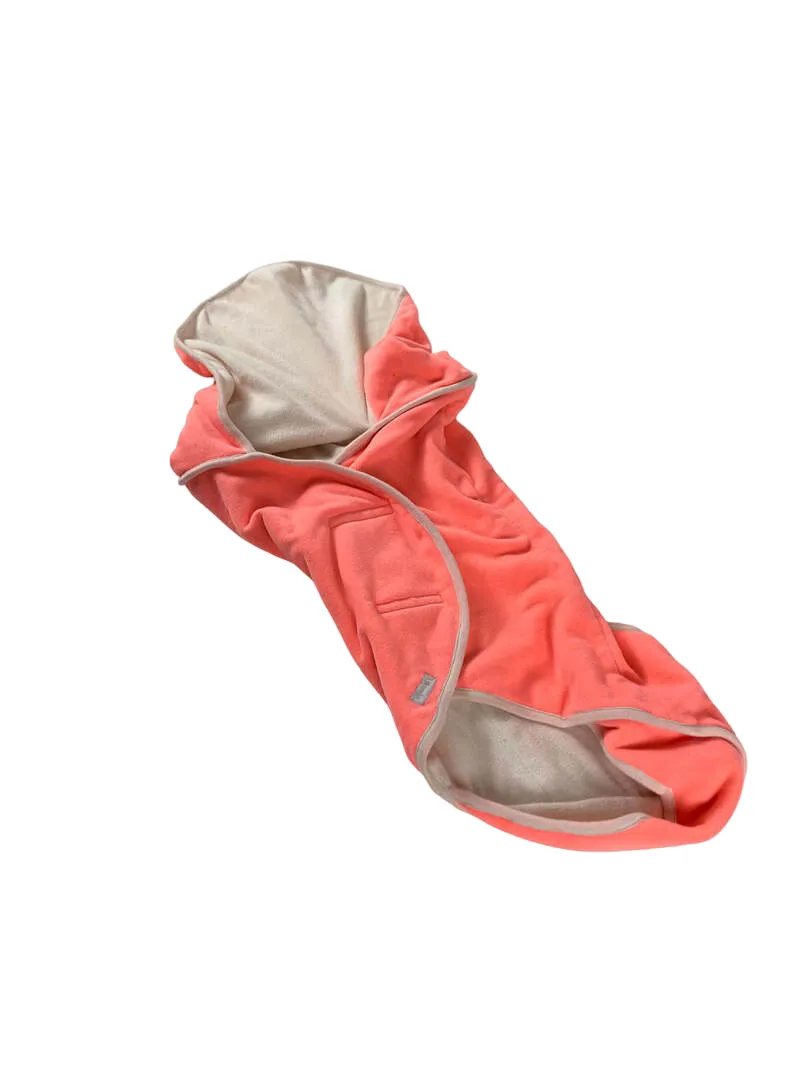 7 A.M. Enfant Nido, Neon Coral Fleece, Small (0-6 months)
