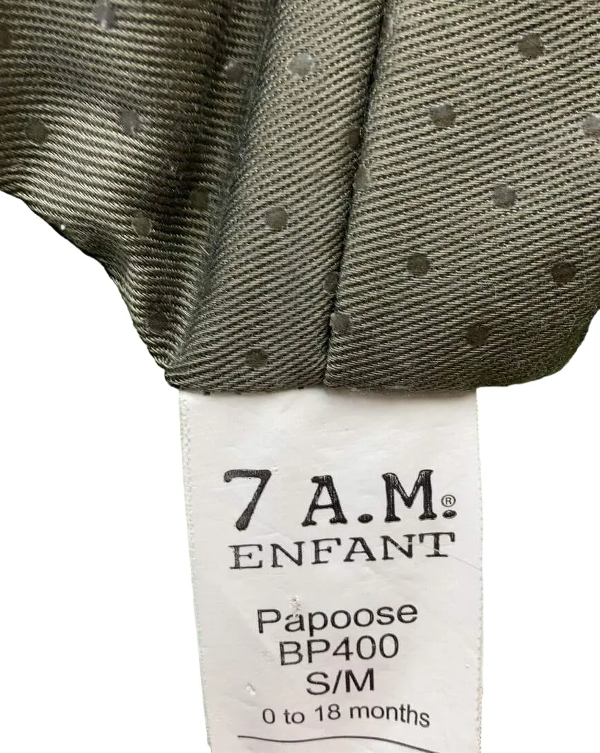 7 A.M. Enfant Papoose Lightweight Baby Bunting Bag, Green Tea, S/M 0-18 months