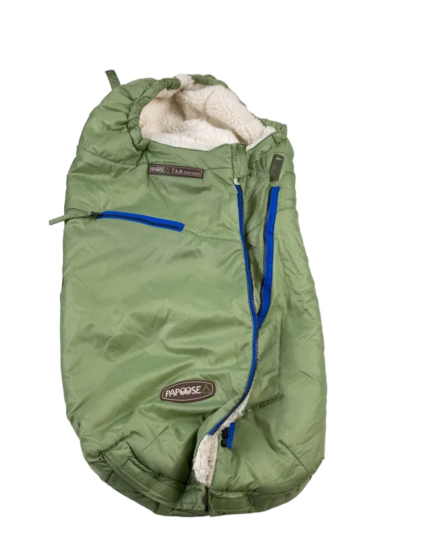 7 A.M. Enfant Papoose Lightweight Baby Bunting Bag, Green Tea, S/M 0-18 months