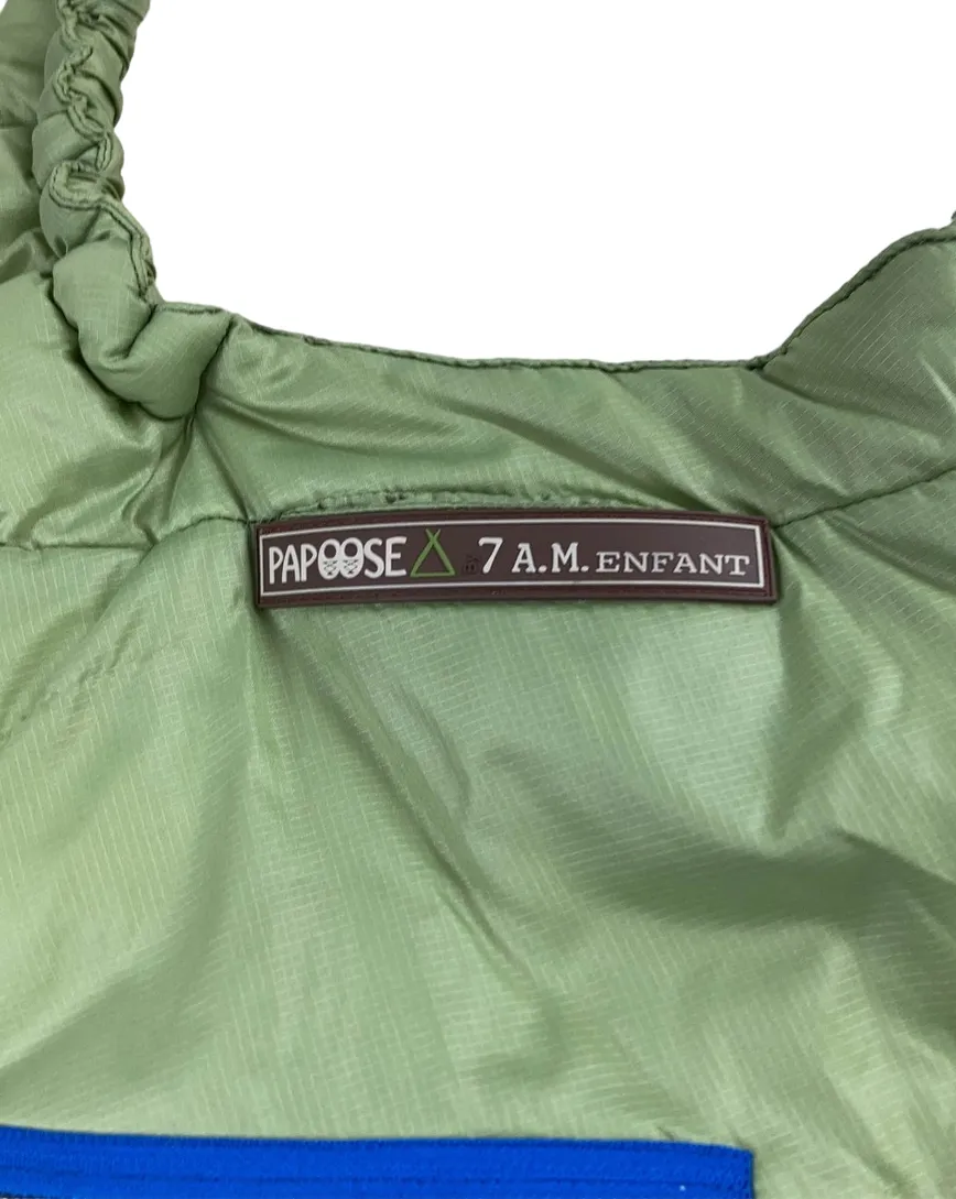 7 A.M. Enfant Papoose Lightweight Baby Bunting Bag, Green Tea, S/M 0-18 months