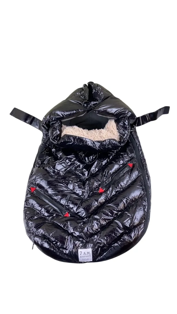 7 A.M. Enfant Polar Igloo Footmuff, Black Polar/Plush