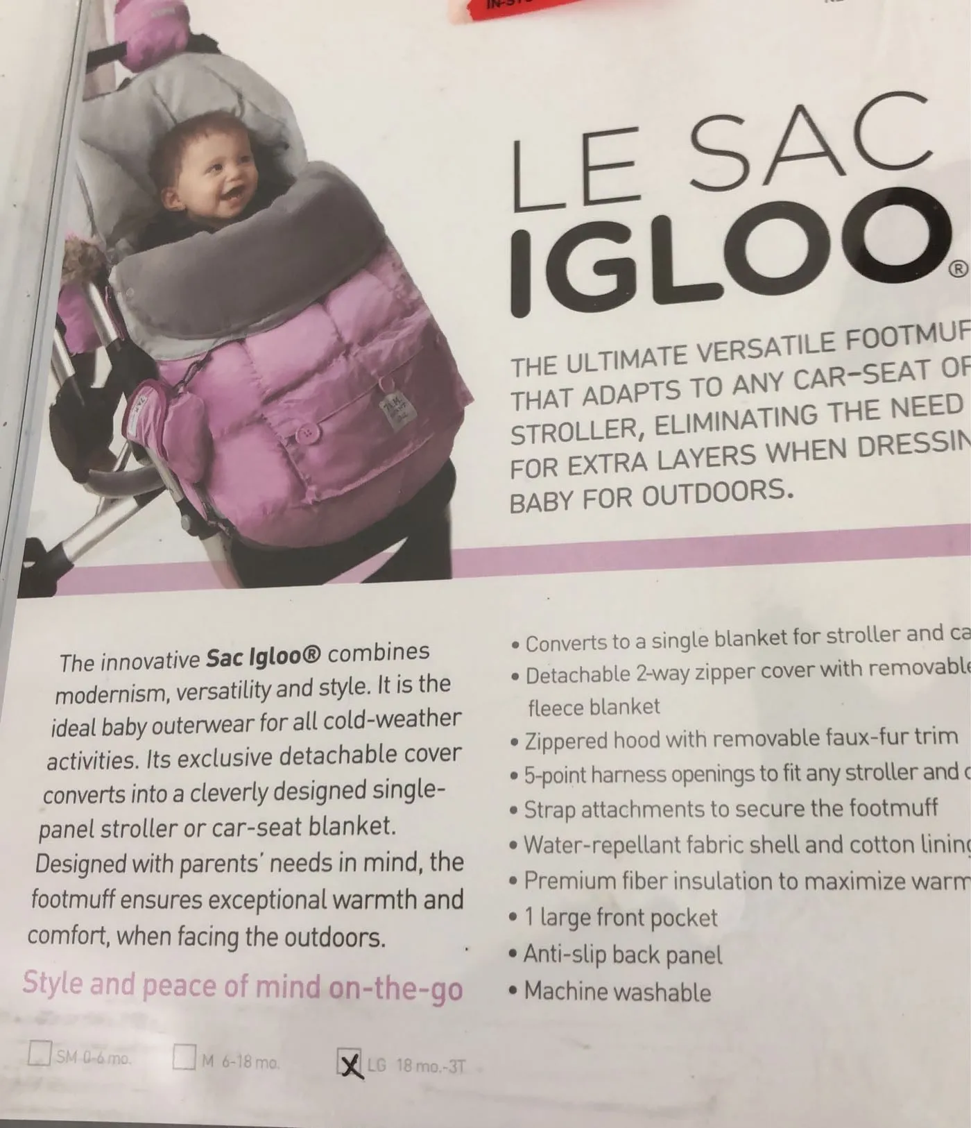 7 A.M. Enfant Polar Igloo Stroller & Car Seat Bunting