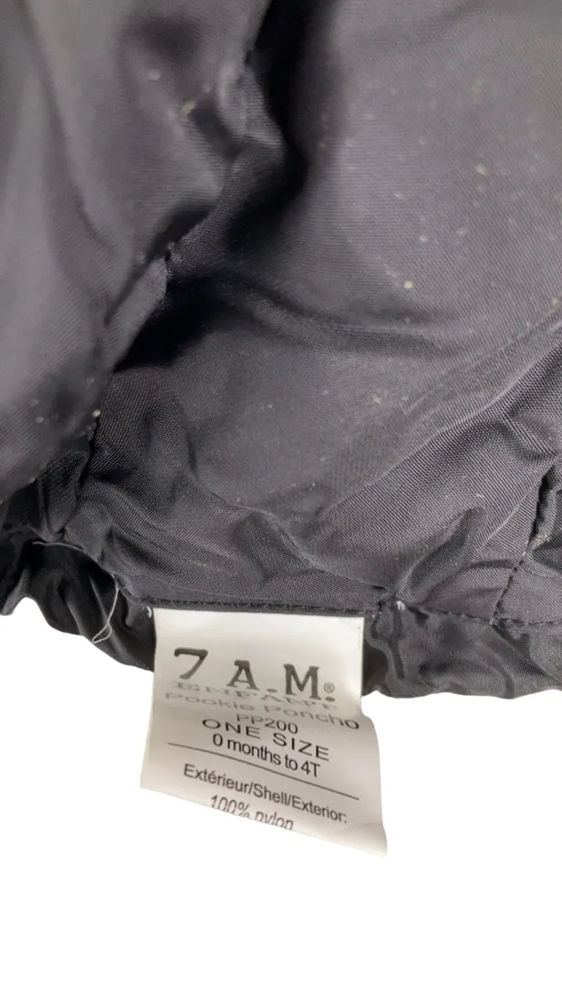 7 A.M. Enfant Pookie Poncho, Black
