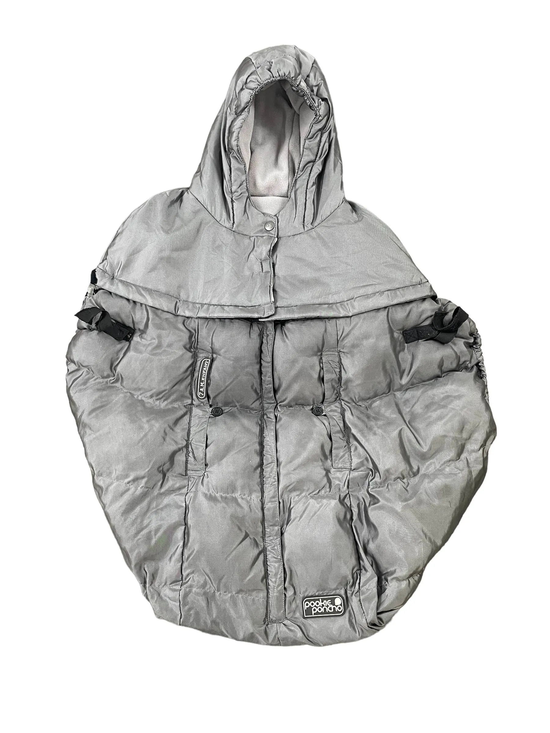 7 A.M. Enfant Pookie Poncho, Metallic Grey