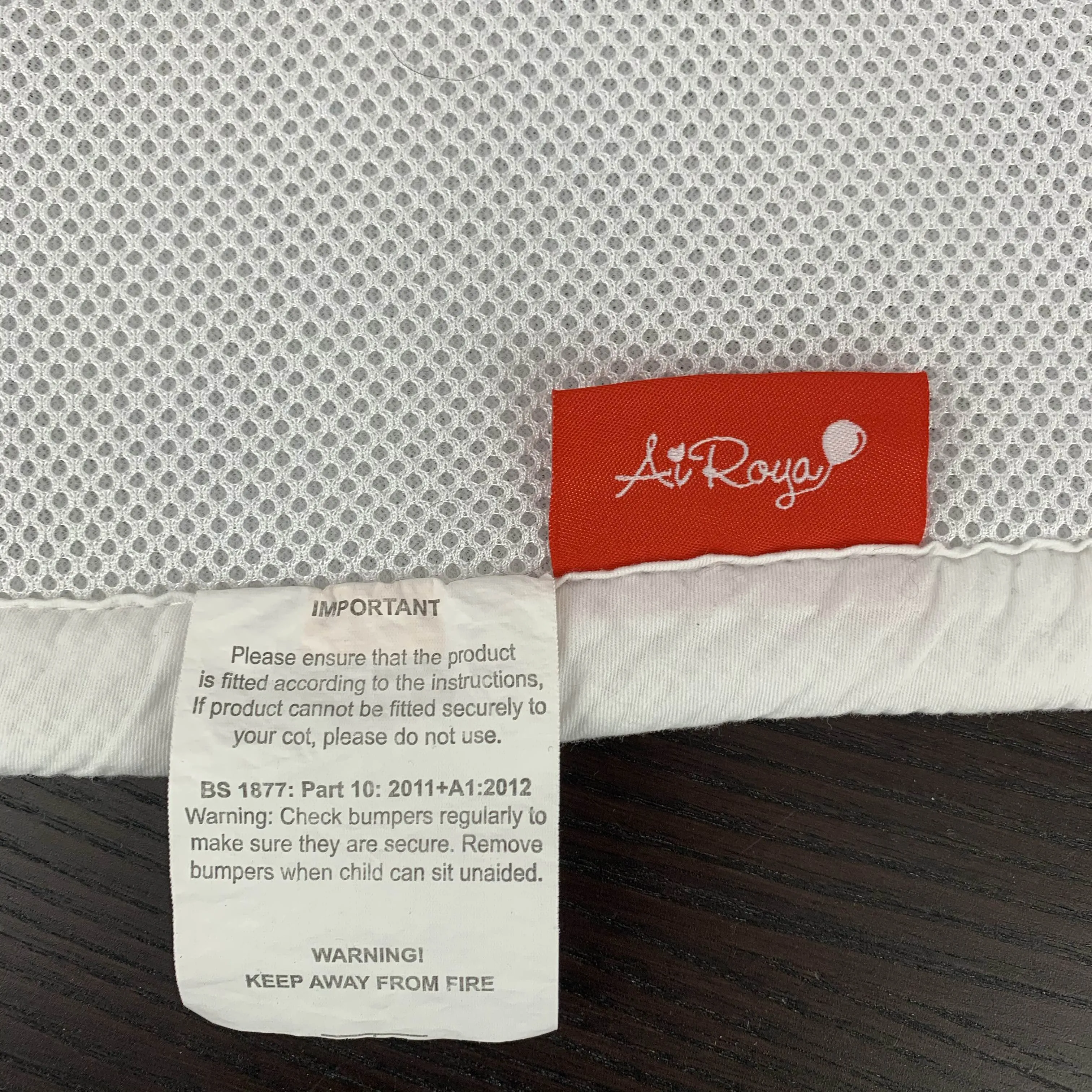 AiRoya Premium 2-Sided Breathable Crib Bumper