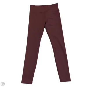 Athletic Leggings By Cmc In Maroon, Size: M