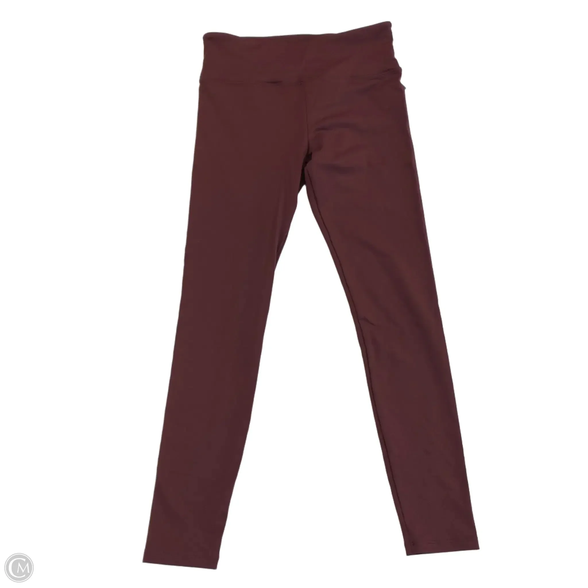 Athletic Leggings By Cmc In Maroon, Size: M