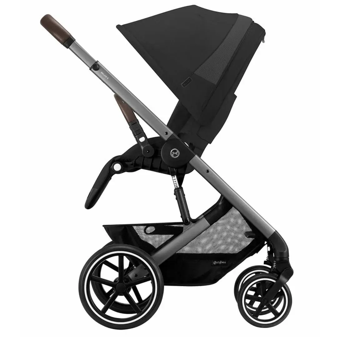 Balios S Lux Stroller - Silver Frame Moon Black Seat