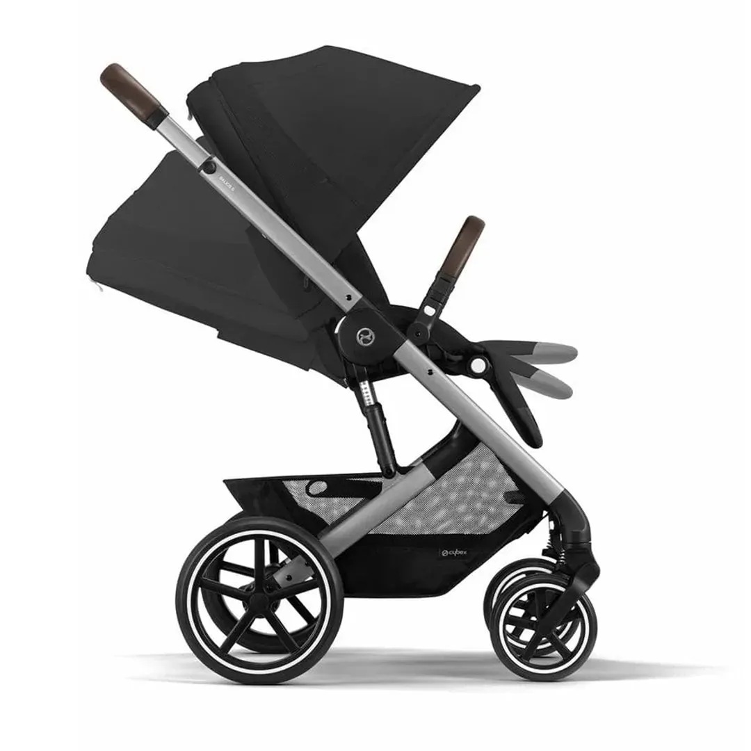 Balios S Lux Stroller - Silver Frame Moon Black Seat