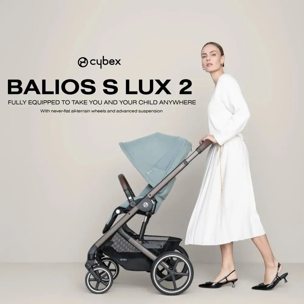 Balios S Lux Stroller - Silver Frame Moon Black Seat