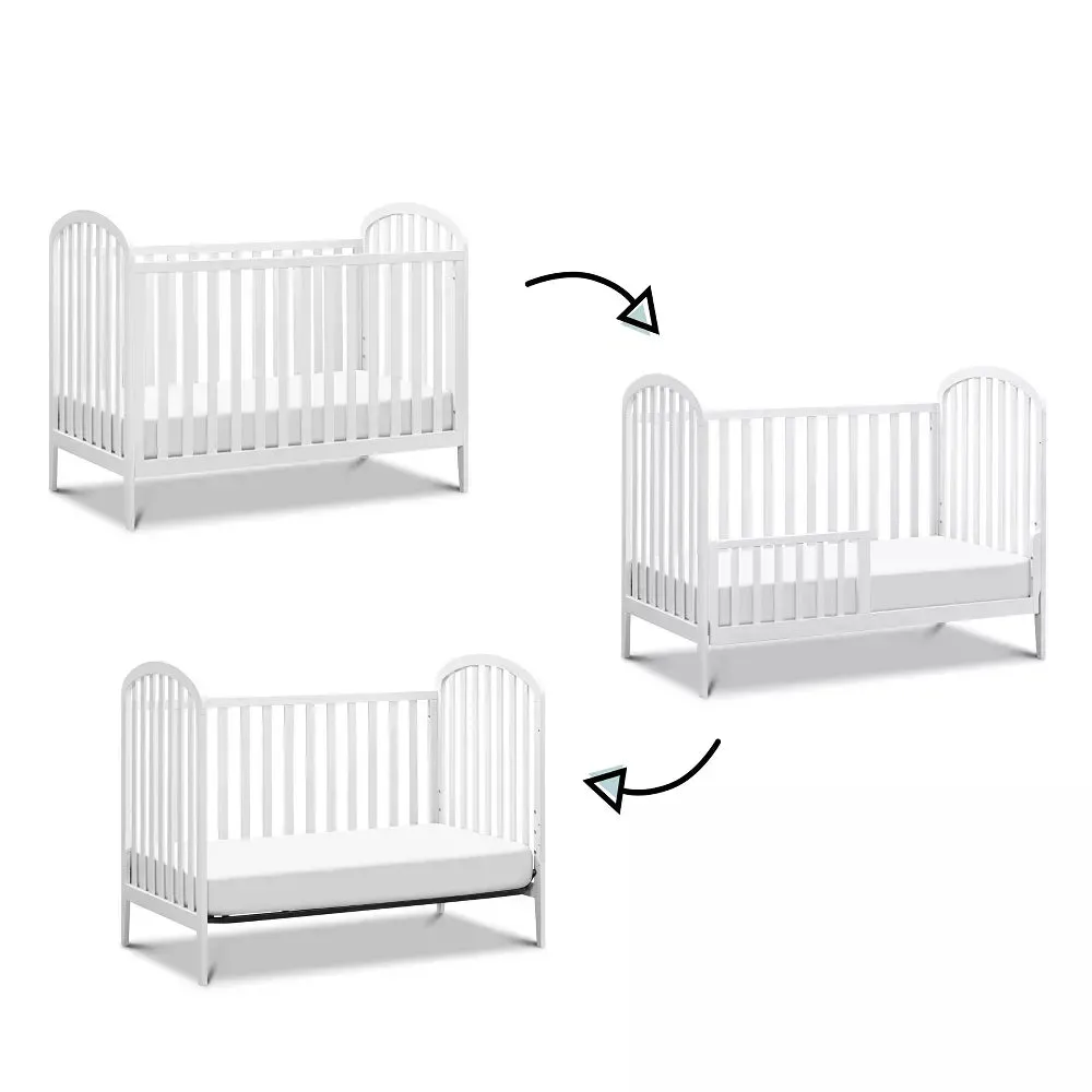Beau 3-in-1 Convertible Crib - White