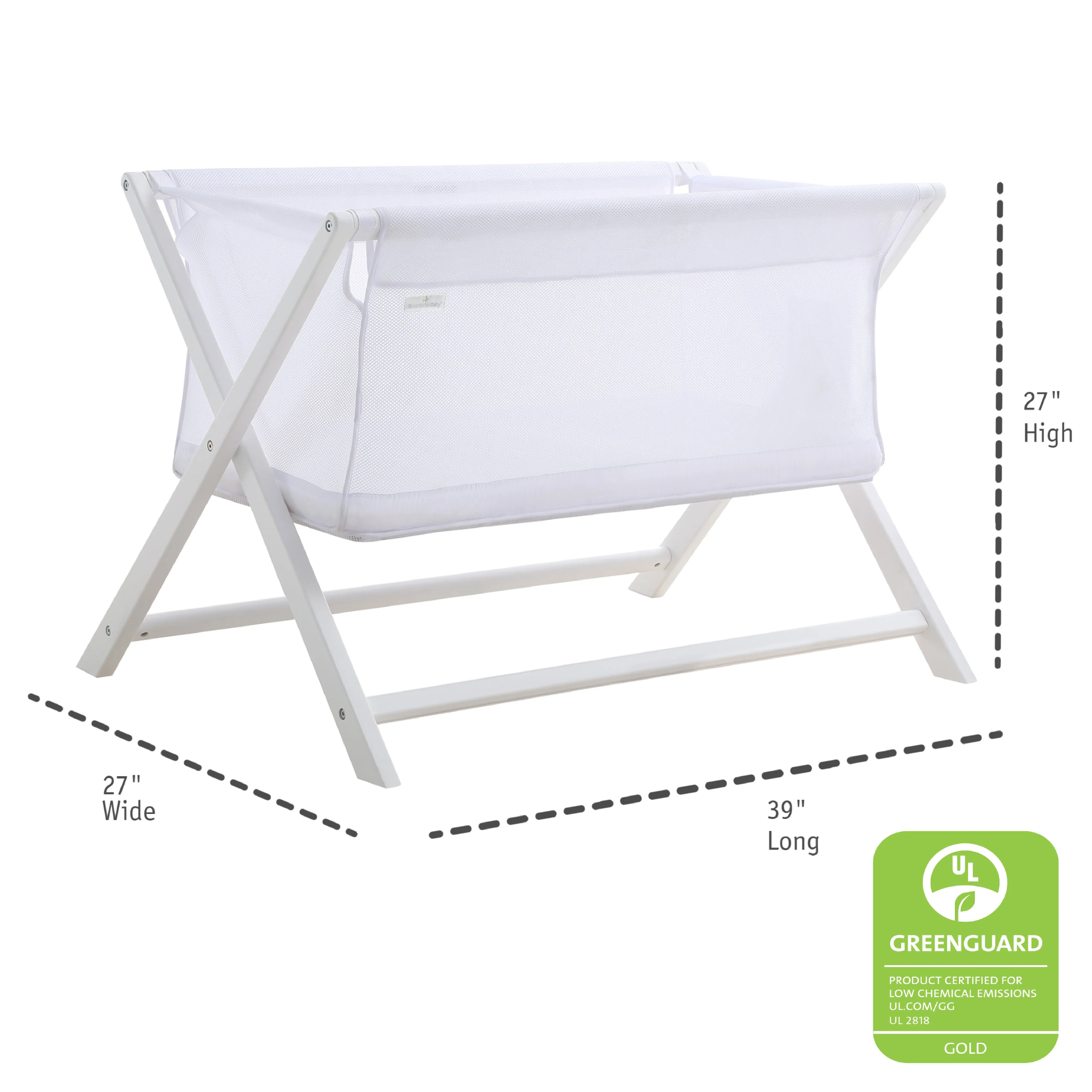 Breathable™ Mesh Portable Sleeper — White — Greenguard Gold Certified