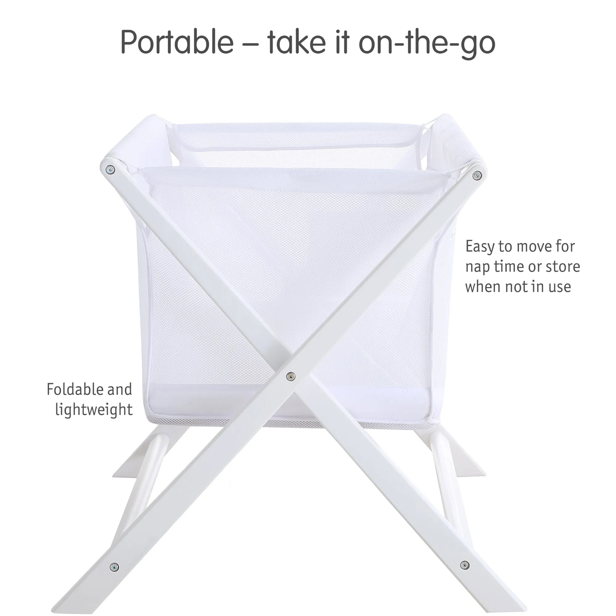 Breathable™ Mesh Portable Sleeper — White — Greenguard Gold Certified