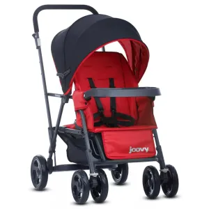 Caboose Graphite Sit Stand Double Stroller - Red