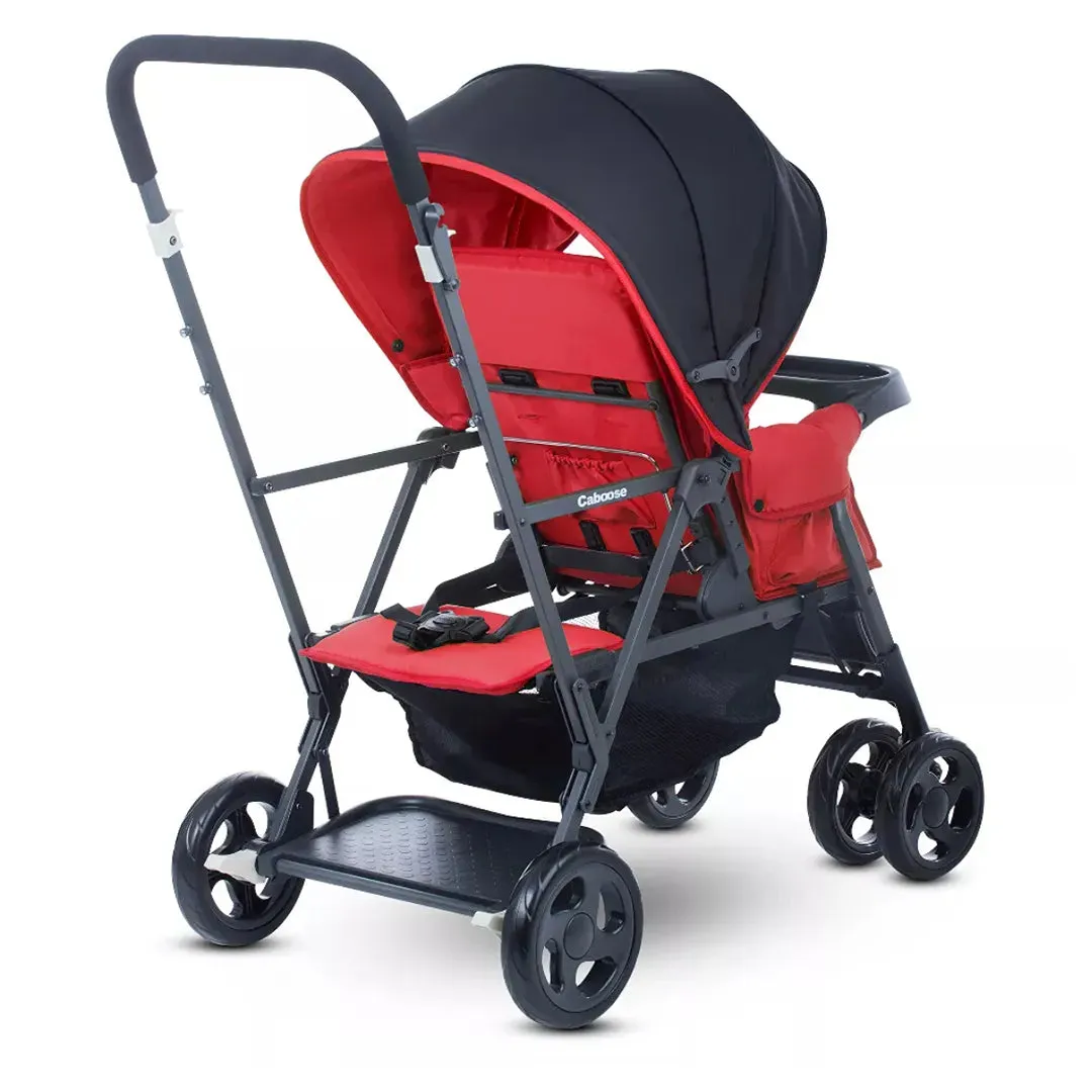 Caboose Graphite Sit Stand Double Stroller - Red