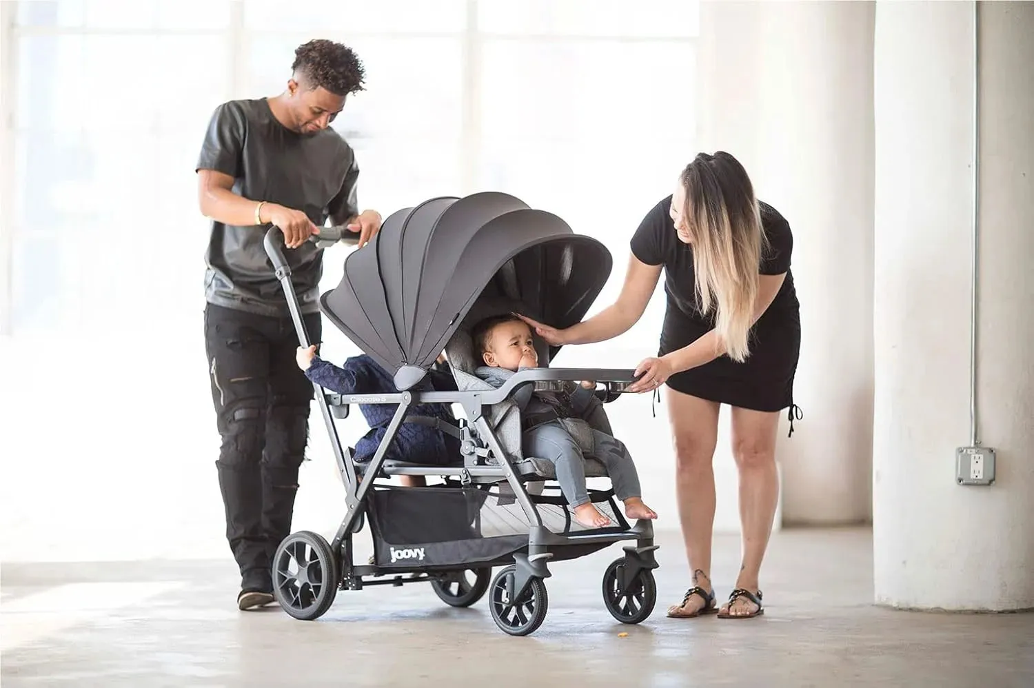 Caboose S Tandem Stroller - Grey Melange
