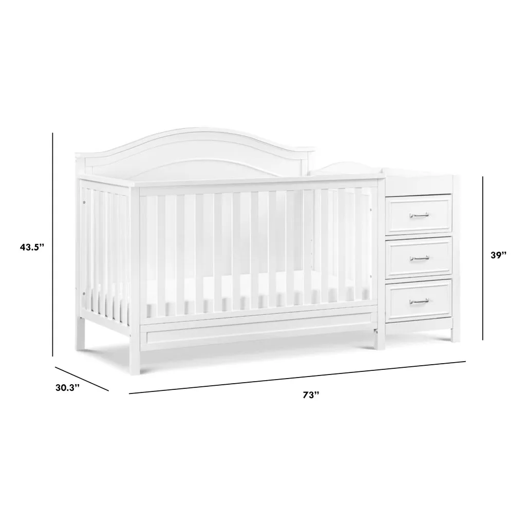 Charlie 4-in-1 Convertible Crib and Changer Combo