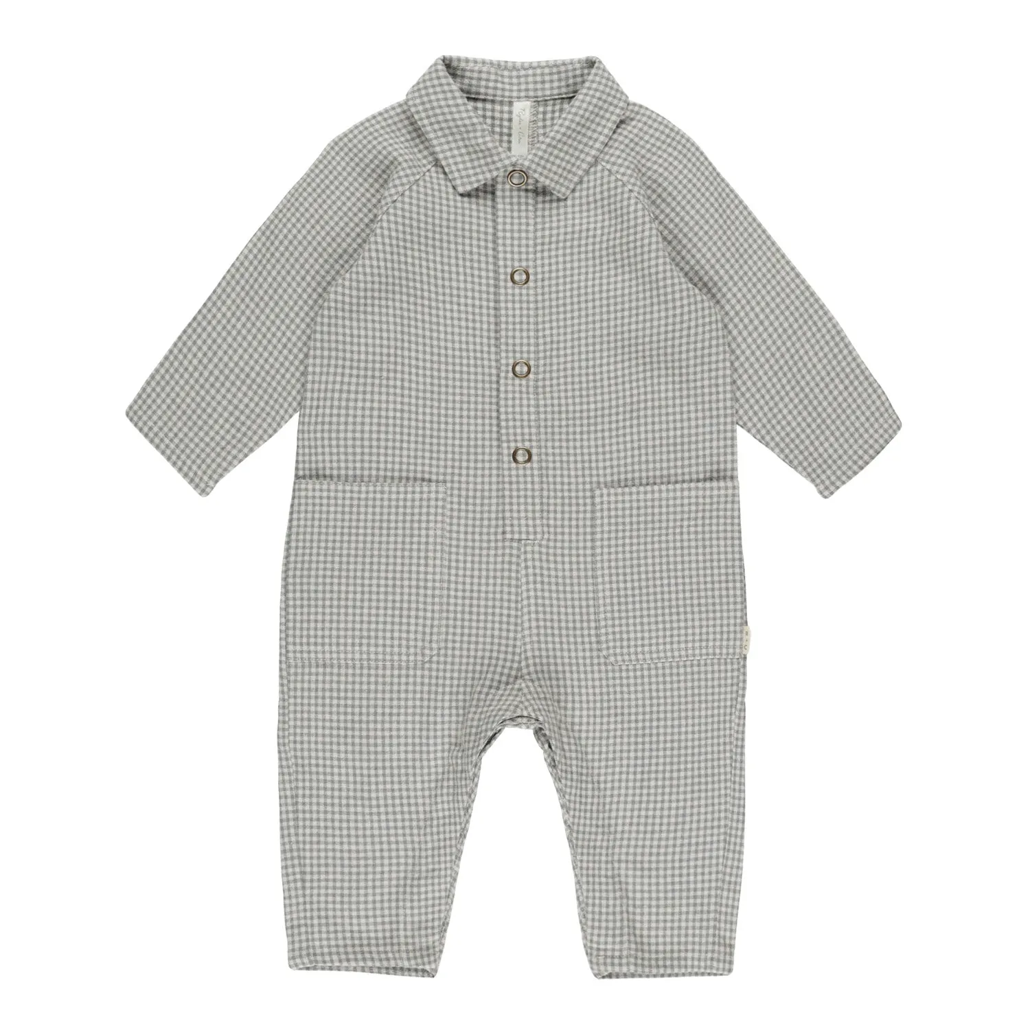 Collared Baby Jumpsuit - Forest Gingham - FINAL SALE
