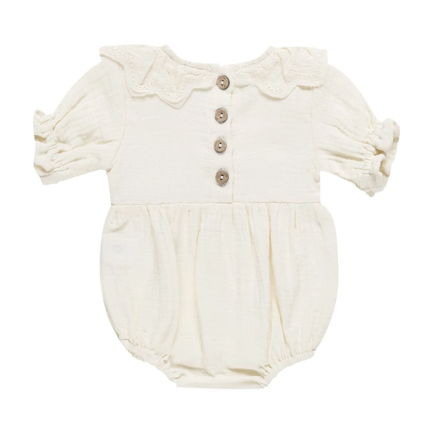 Collared Romper - Ivory - FINAL SALE