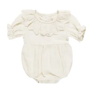 Collared Romper - Ivory - FINAL SALE