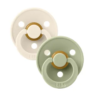 Colour 2-Pack Pacifier Set - Ivory / Sage