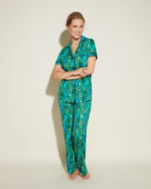 Conjunto De Pijama Con Camisa De Manga Corta Y Pantalones