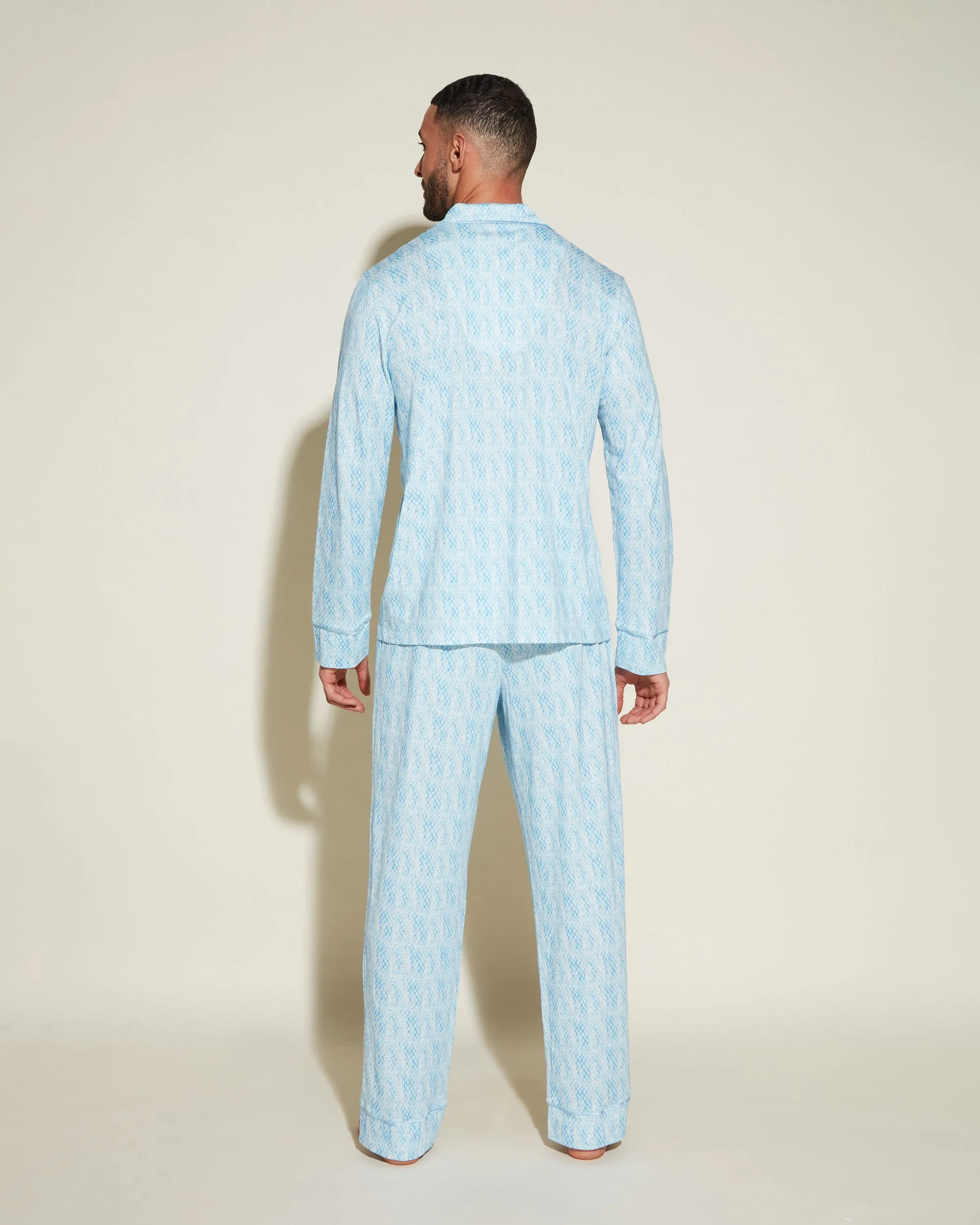 Conjunto De Pijama Para Hombre Clásico Con Camisa De Manga Larga Y Pantalones