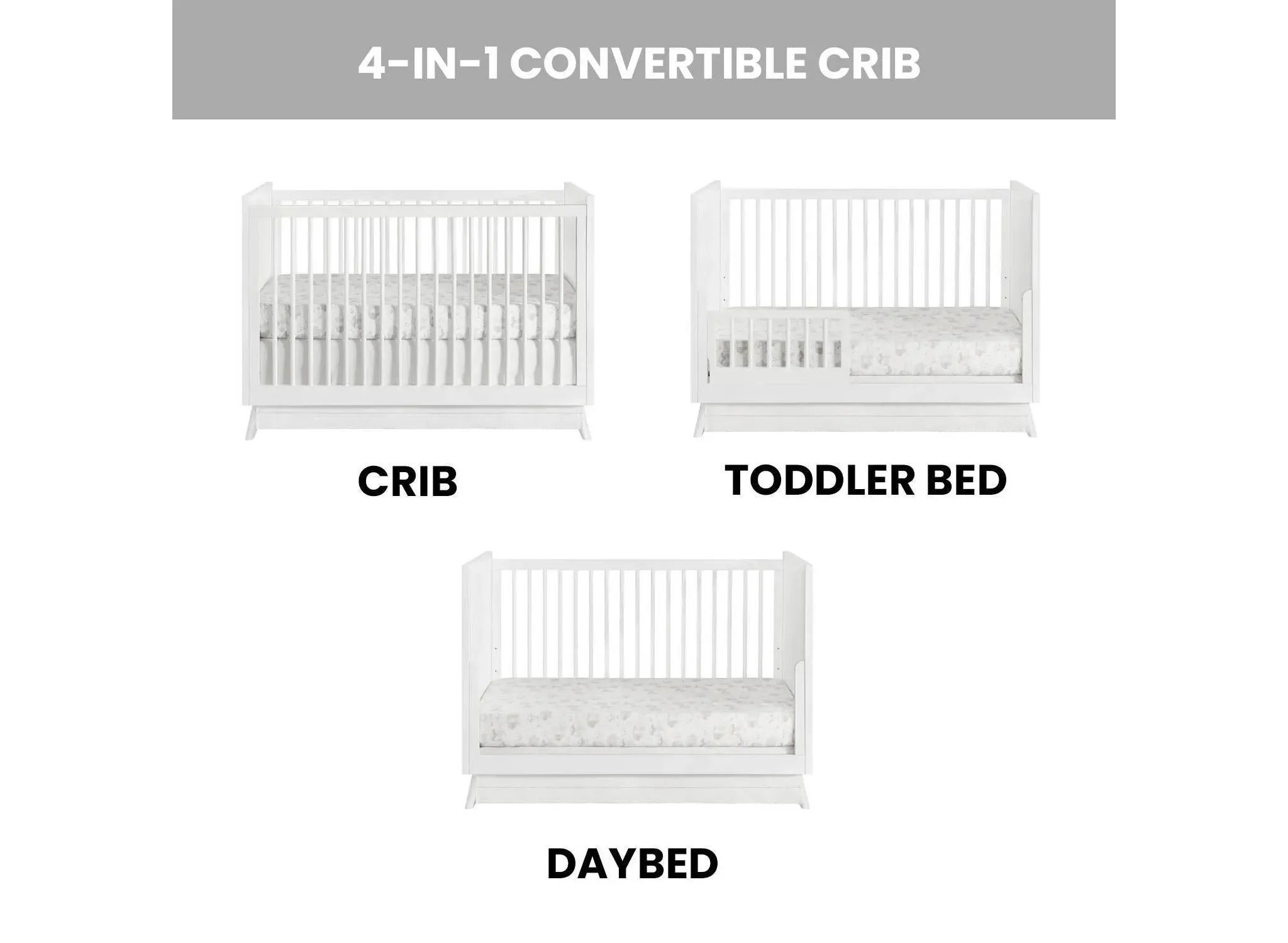 Dawson 3-in-1 Crib - White