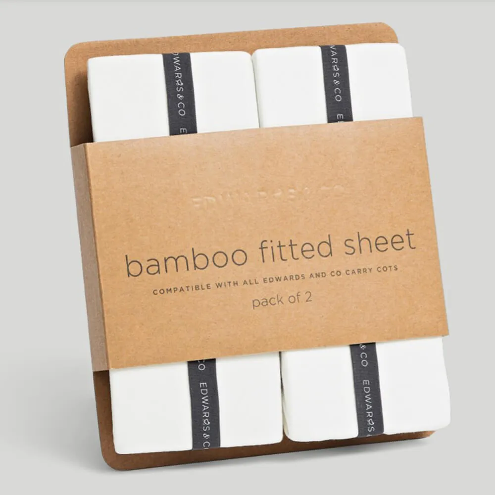 Edwards & Co Carry Cot Fitted Sheets 2pk