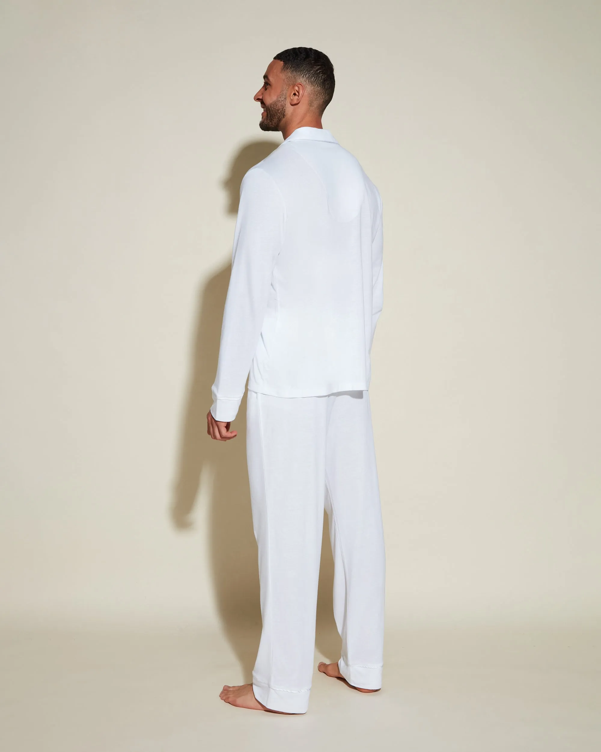 Ensemble De Pyjama Classique À Manches Longues Et Pantalon Pour Hommes