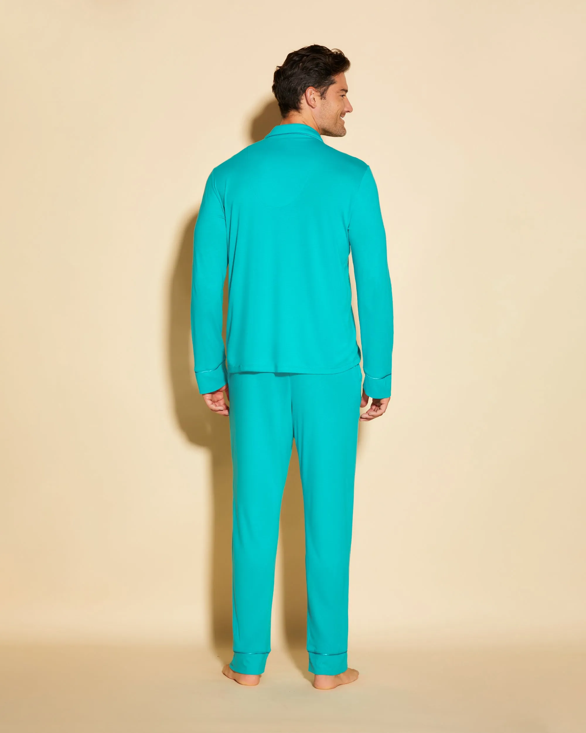 Ensemble De Pyjama Classique À Manches Longues Et Pantalon Pour Hommes