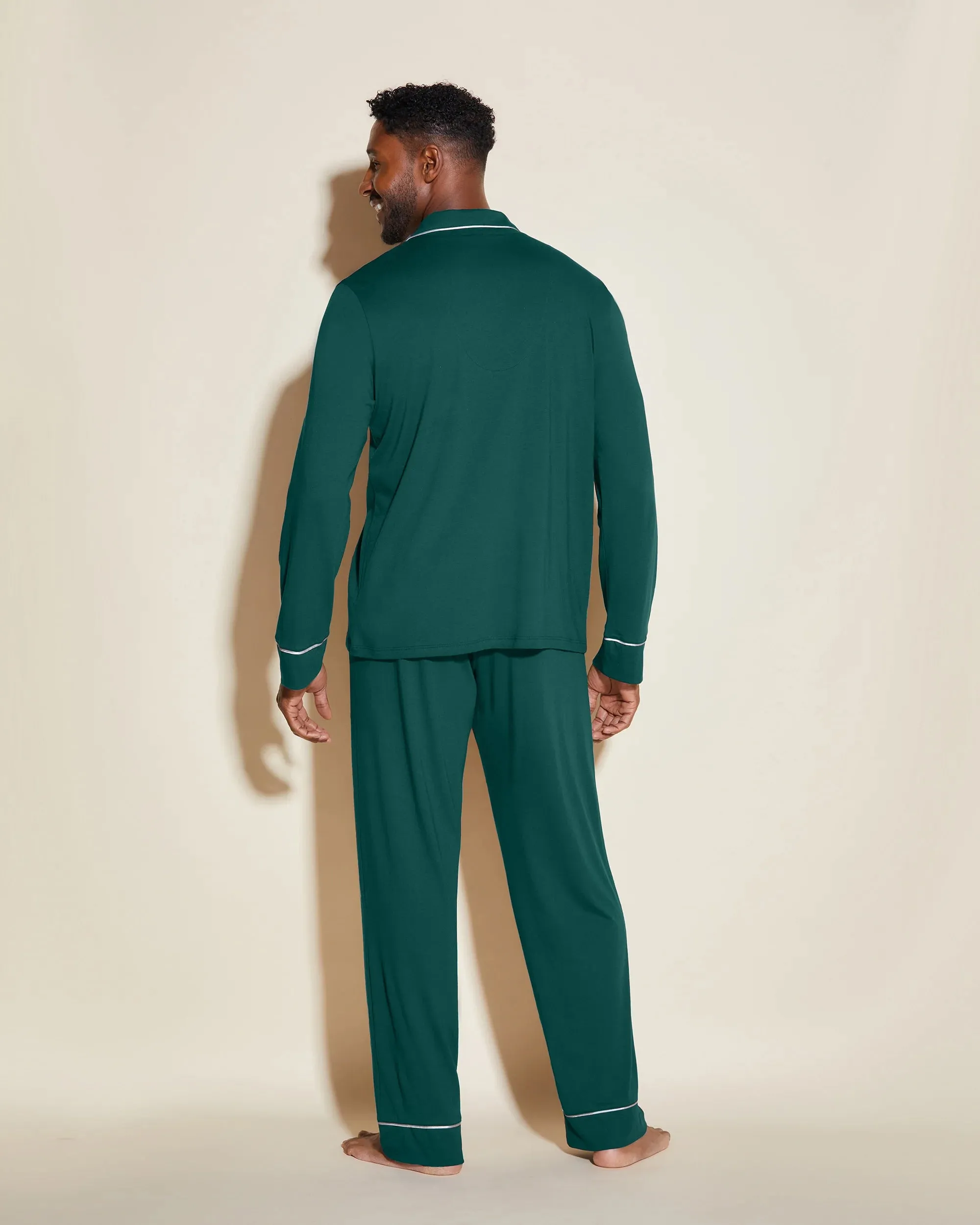 Ensemble De Pyjama Classique À Manches Longues Et Pantalon Pour Hommes