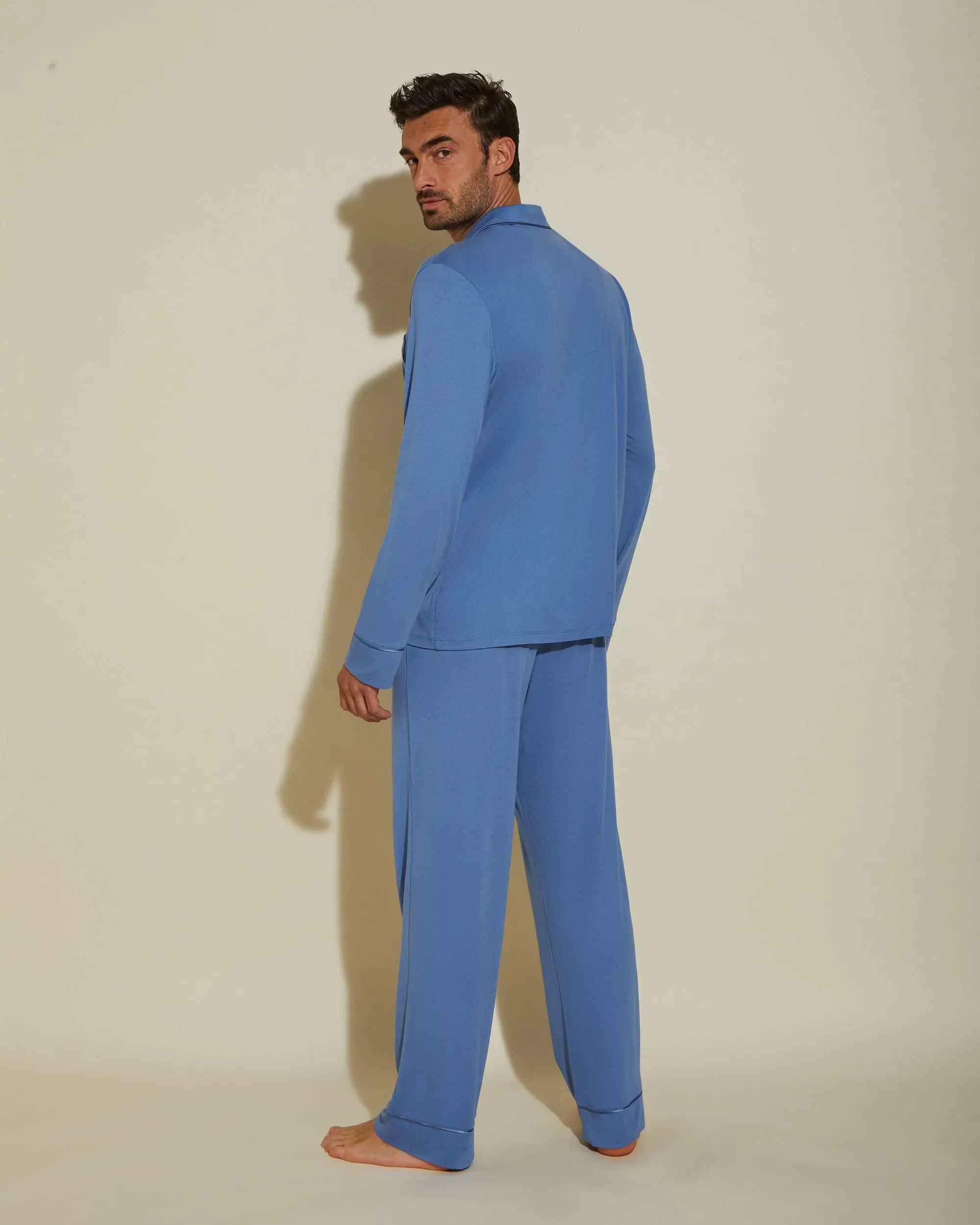 Ensemble De Pyjama Classique À Manches Longues Et Pantalon Pour Hommes