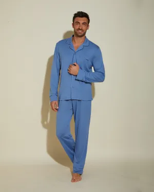 Ensemble De Pyjama Classique À Manches Longues Et Pantalon Pour Hommes