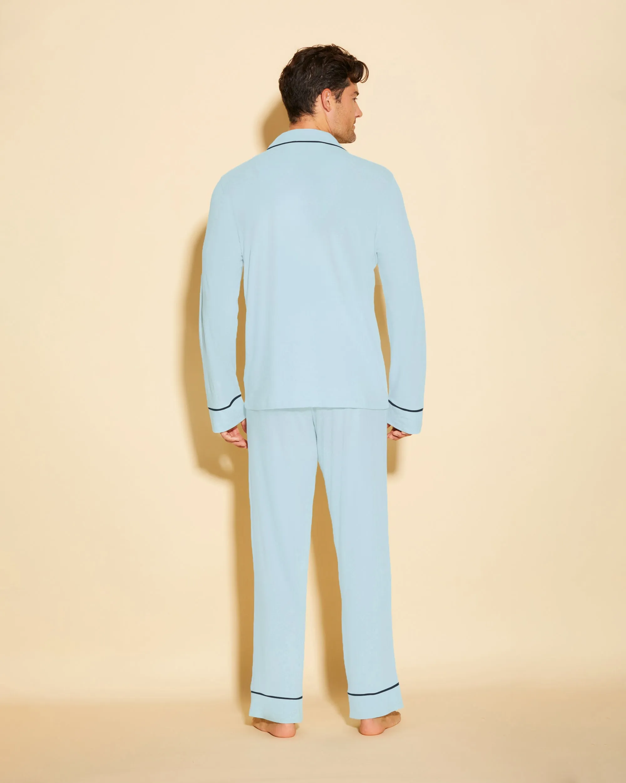 Ensemble De Pyjama Classique À Manches Longues Et Pantalon Pour Hommes