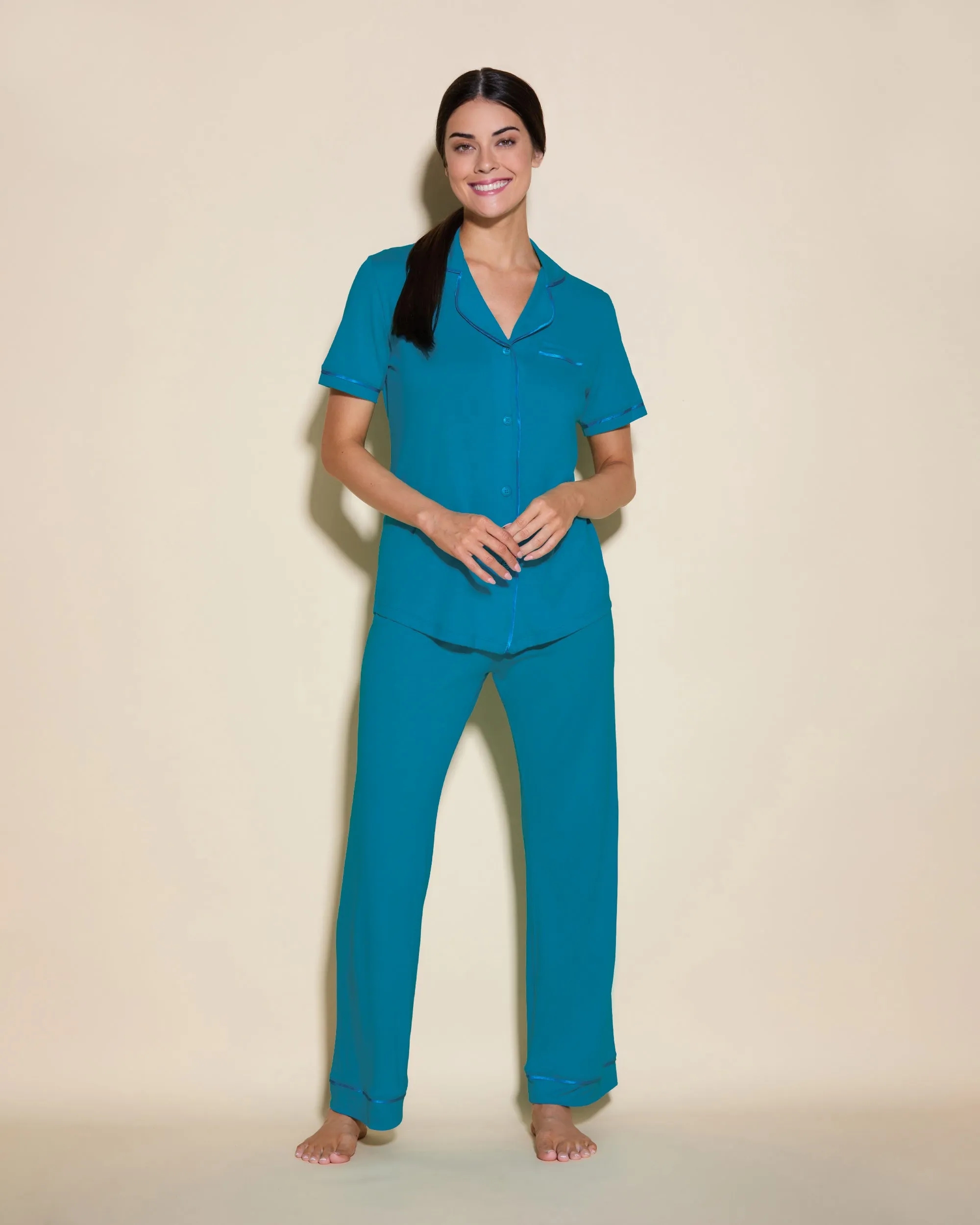 Ensemble Pyjama Haut  À Manches Courtes Et Pantalon