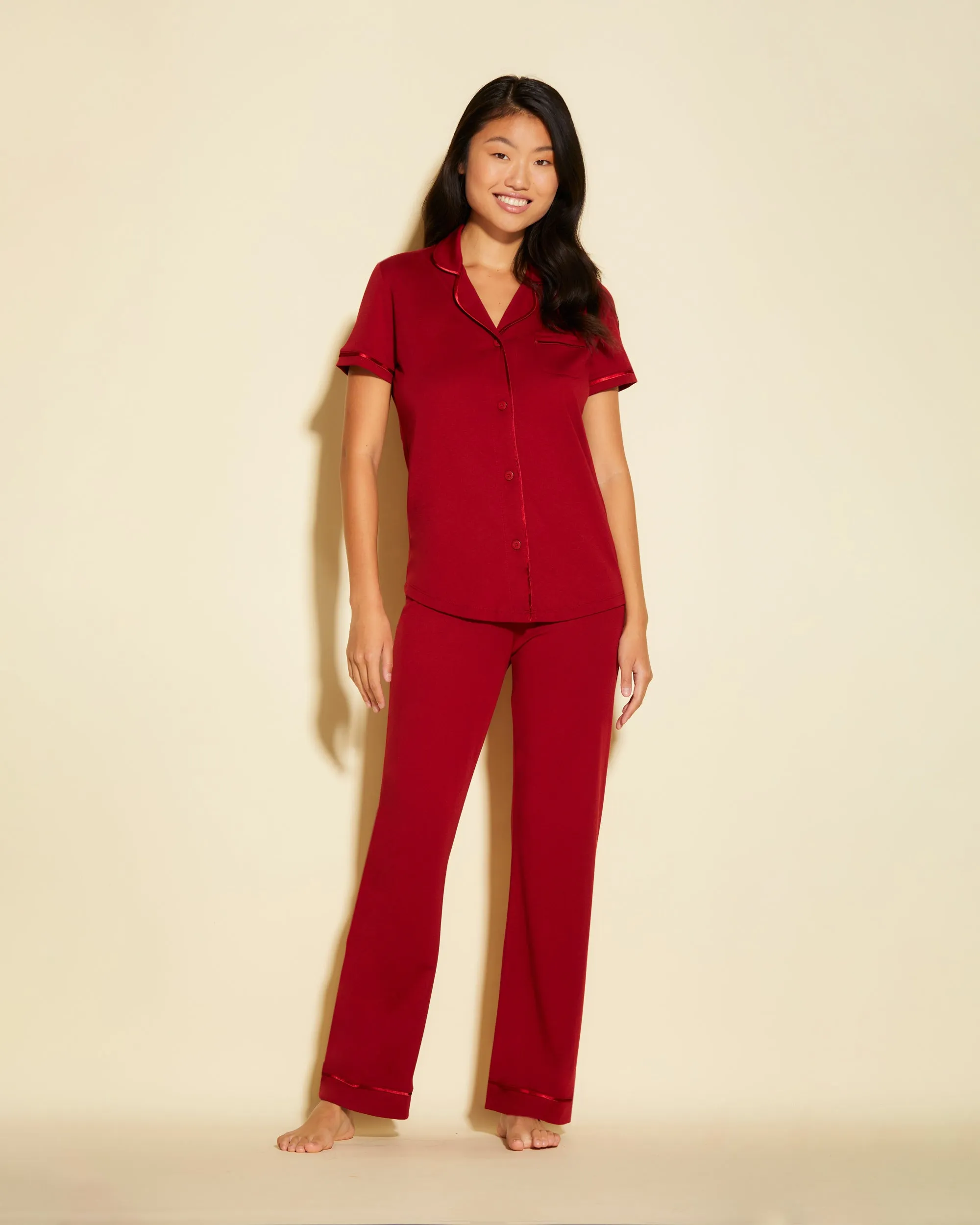 Ensemble Pyjama Haut  À Manches Courtes Et Pantalon